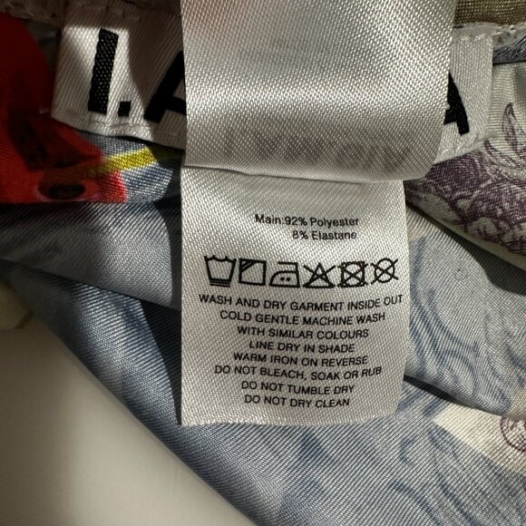 I.AM.GIA Sasha Cherry Print Drape Top Cowl Neck Halter Open-back - Picture 7 of 8